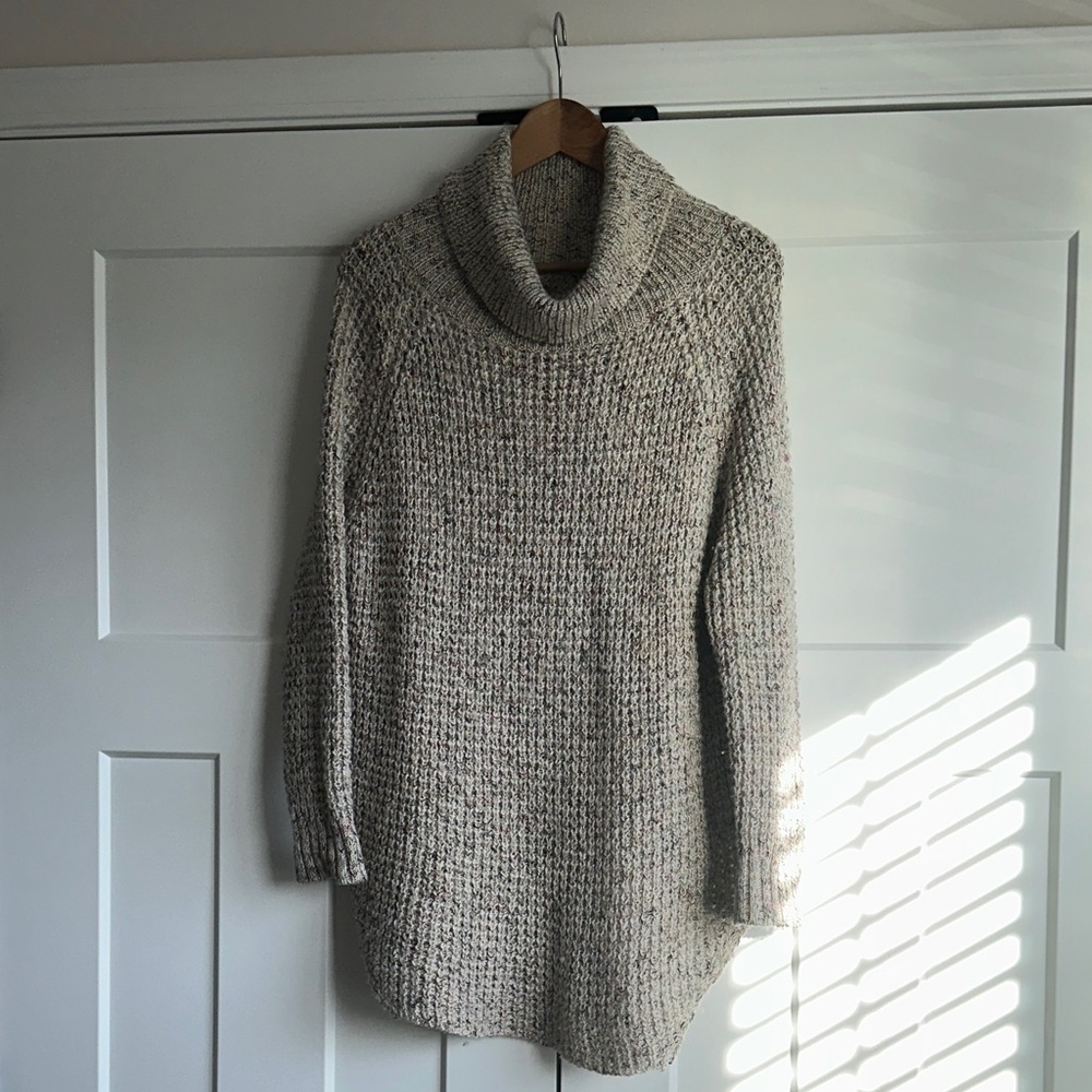 Free People Cozy Knit Turtleneck Sweater - Cream